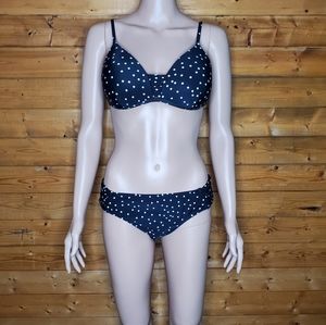 ❤️ No boundaries Swimsuit black and white polka dot summer beach Size L